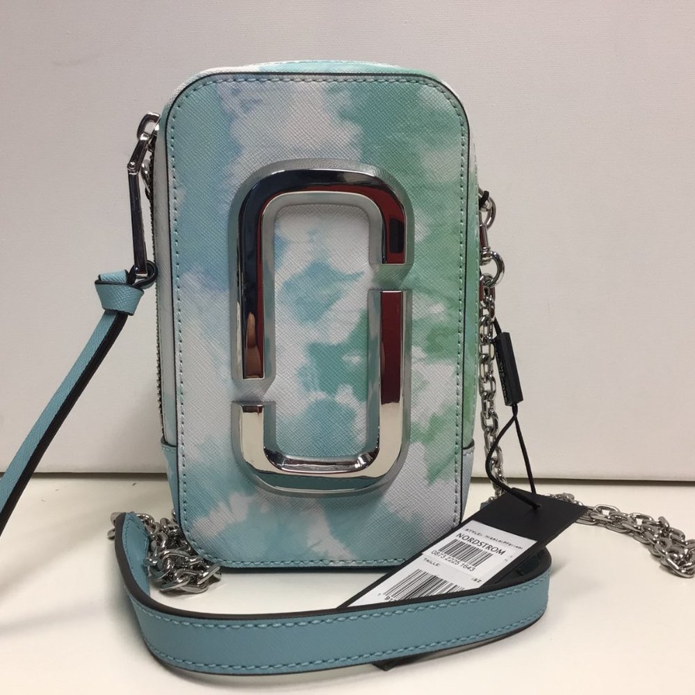 NWT Marc Jacobs Blue Hot Shot Leather Crossbody Bag
